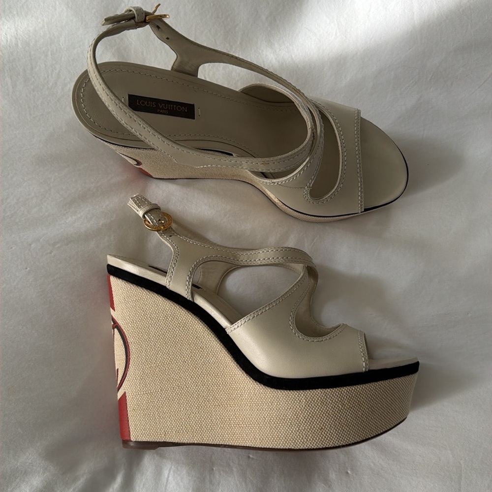 Louis Vuitton Platform Sandals size 38 1/2 - Picture 12 of 14